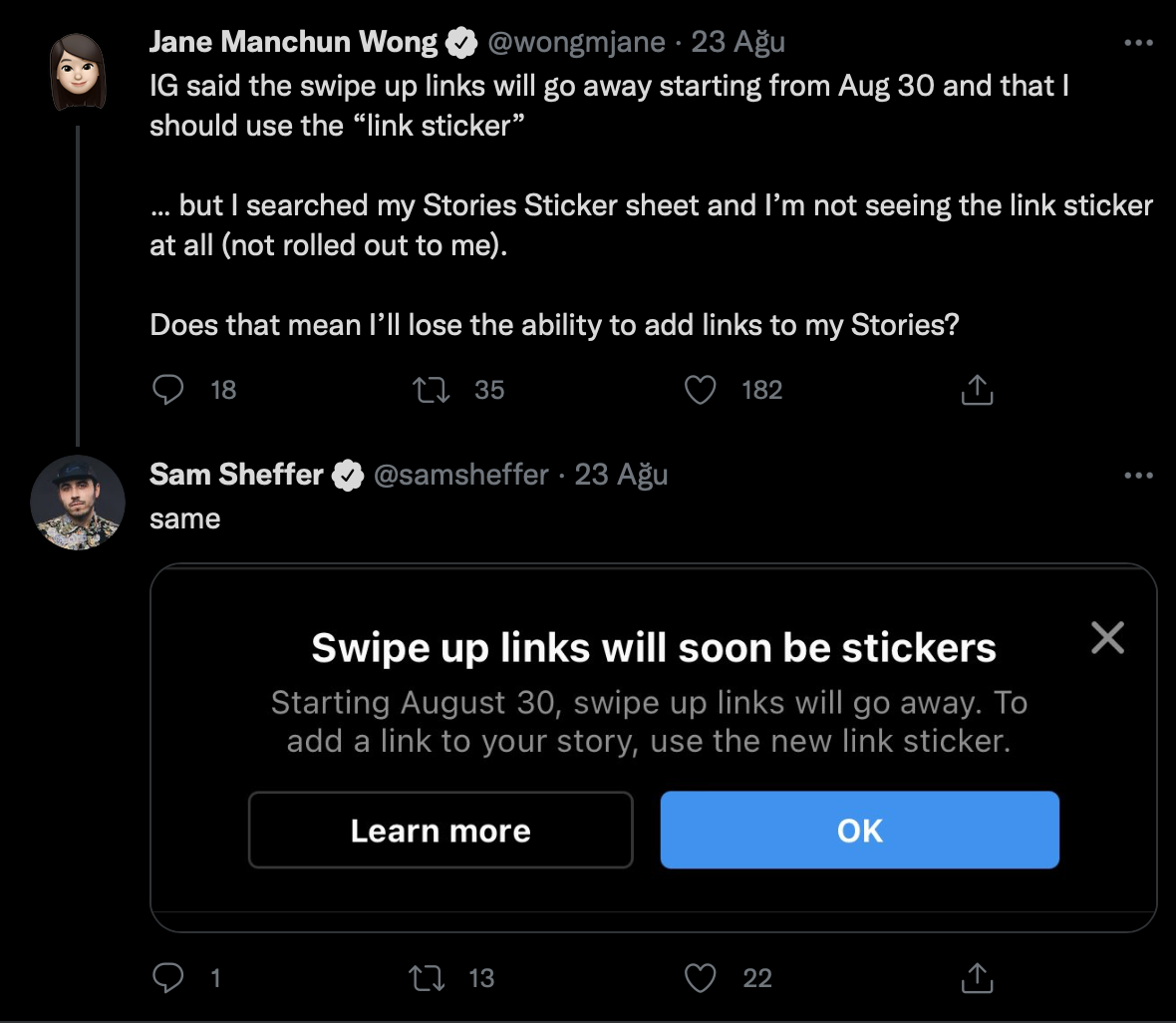 swipe-up-ozelligi-kalkiyor